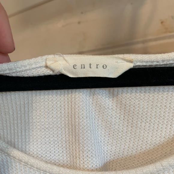 Entro | Cream Waffle Knit Aztec Top - Picture 3 of 6